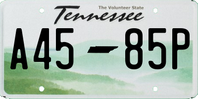 TN license plate A4585P