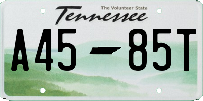 TN license plate A4585T