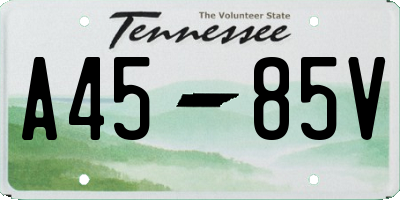 TN license plate A4585V