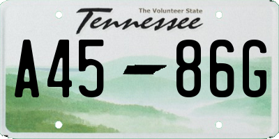 TN license plate A4586G