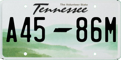 TN license plate A4586M