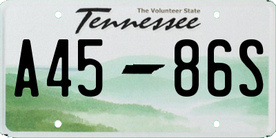 TN license plate A4586S