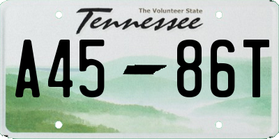 TN license plate A4586T