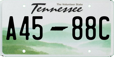 TN license plate A4588C