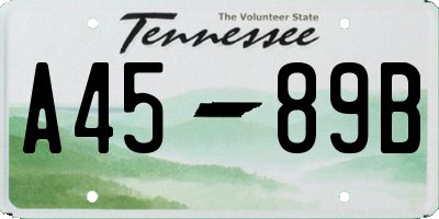 TN license plate A4589B