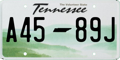 TN license plate A4589J