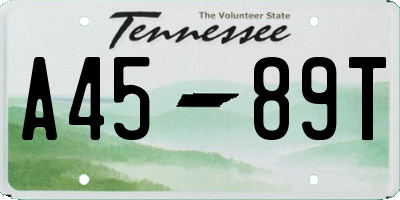 TN license plate A4589T