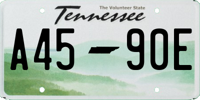 TN license plate A4590E