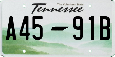 TN license plate A4591B