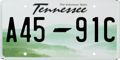 TN license plate A4591C