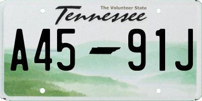 TN license plate A4591J