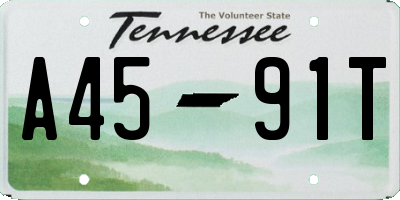 TN license plate A4591T