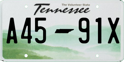 TN license plate A4591X
