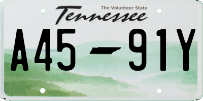 TN license plate A4591Y