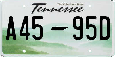 TN license plate A4595D