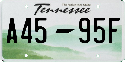 TN license plate A4595F