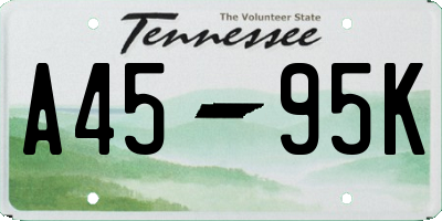 TN license plate A4595K