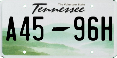 TN license plate A4596H
