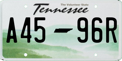 TN license plate A4596R