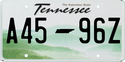 TN license plate A4596Z