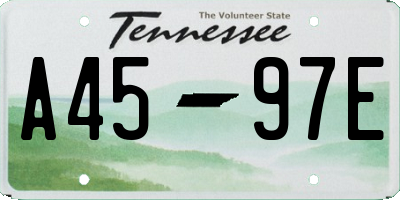 TN license plate A4597E