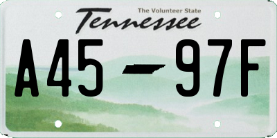 TN license plate A4597F