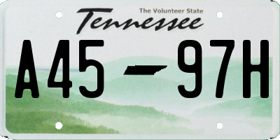 TN license plate A4597H