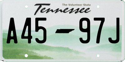 TN license plate A4597J