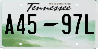 TN license plate A4597L