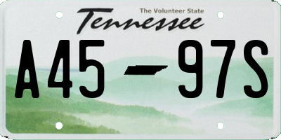 TN license plate A4597S