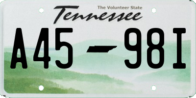 TN license plate A4598I