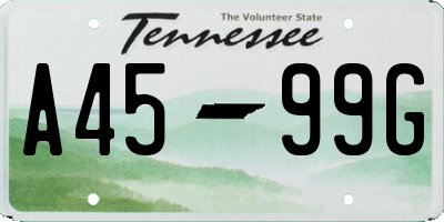 TN license plate A4599G