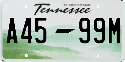 TN license plate A4599M