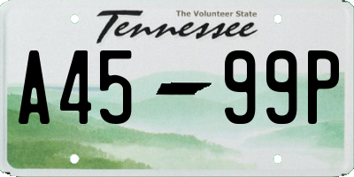 TN license plate A4599P
