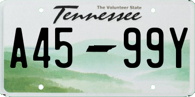 TN license plate A4599Y