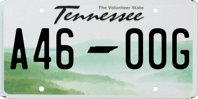 TN license plate A4600G