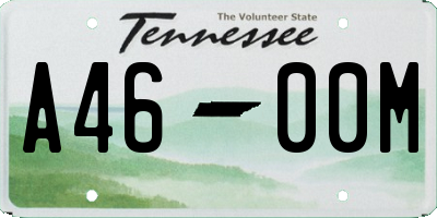 TN license plate A4600M