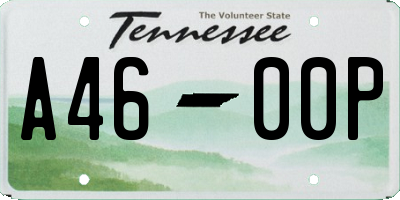 TN license plate A4600P