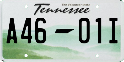 TN license plate A4601I