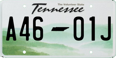 TN license plate A4601J