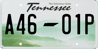 TN license plate A4601P