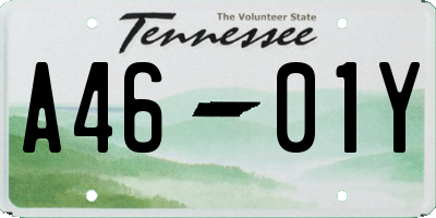TN license plate A4601Y