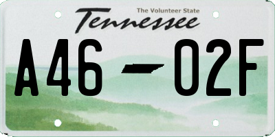 TN license plate A4602F
