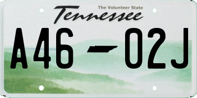 TN license plate A4602J