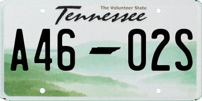 TN license plate A4602S