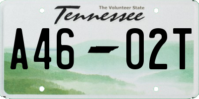 TN license plate A4602T