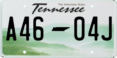 TN license plate A4604J