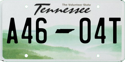 TN license plate A4604T