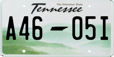 TN license plate A4605I