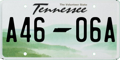 TN license plate A4606A